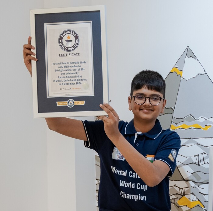 Un enfant prodige a Lucca: il 16enne Aaryan Shukla ha battuto ben due record mondiali di calcolo mentale