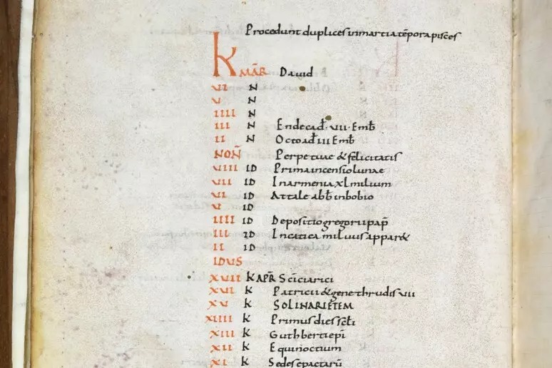 Scoperto a Firenze un calendario carolingio dell’813 che correggeva già l’anno solare